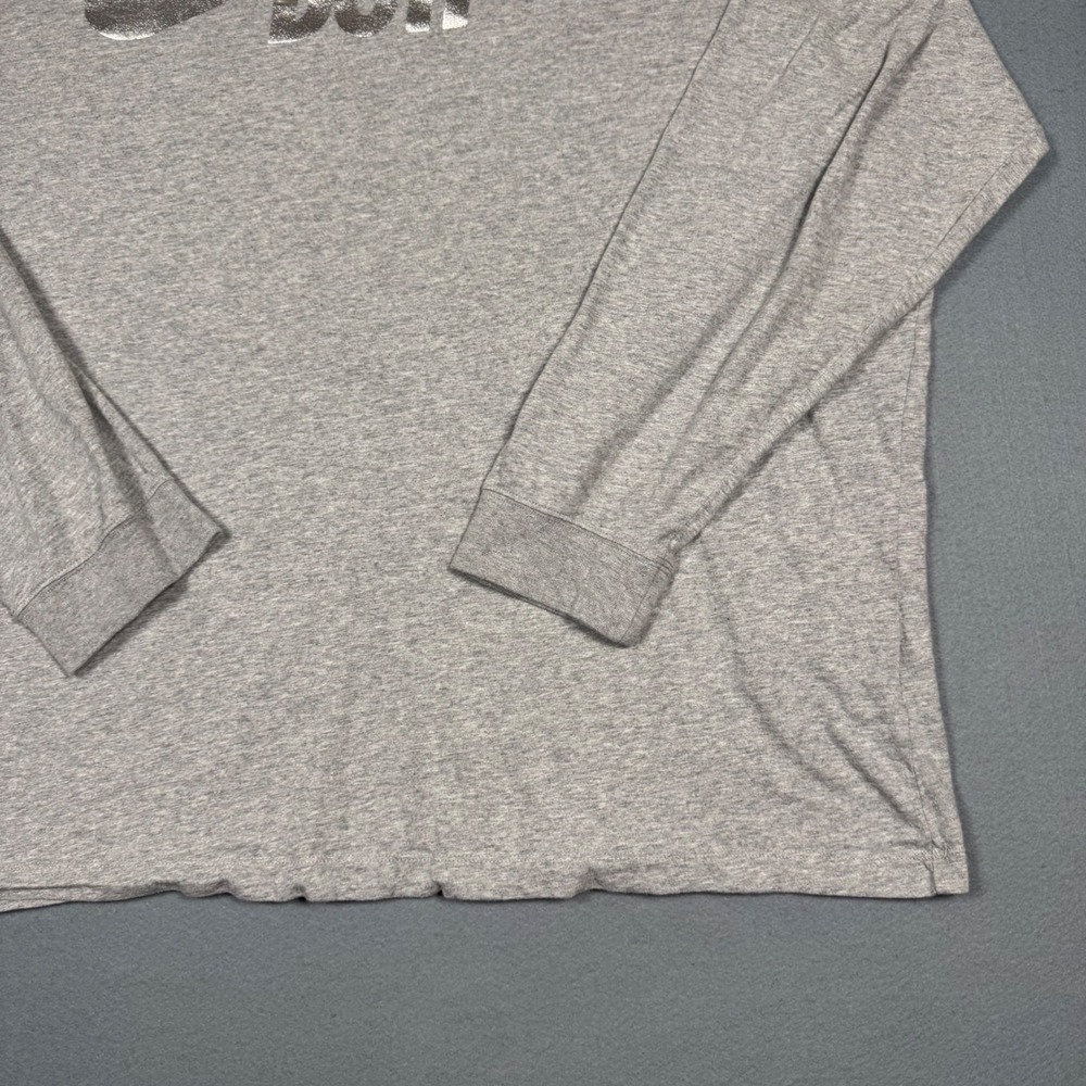 Nike Long Sleeve Shirt Mens 4XL Gray Silver Foil Just Do It Graphic Tee Big Tall - Picture 11 of 11
